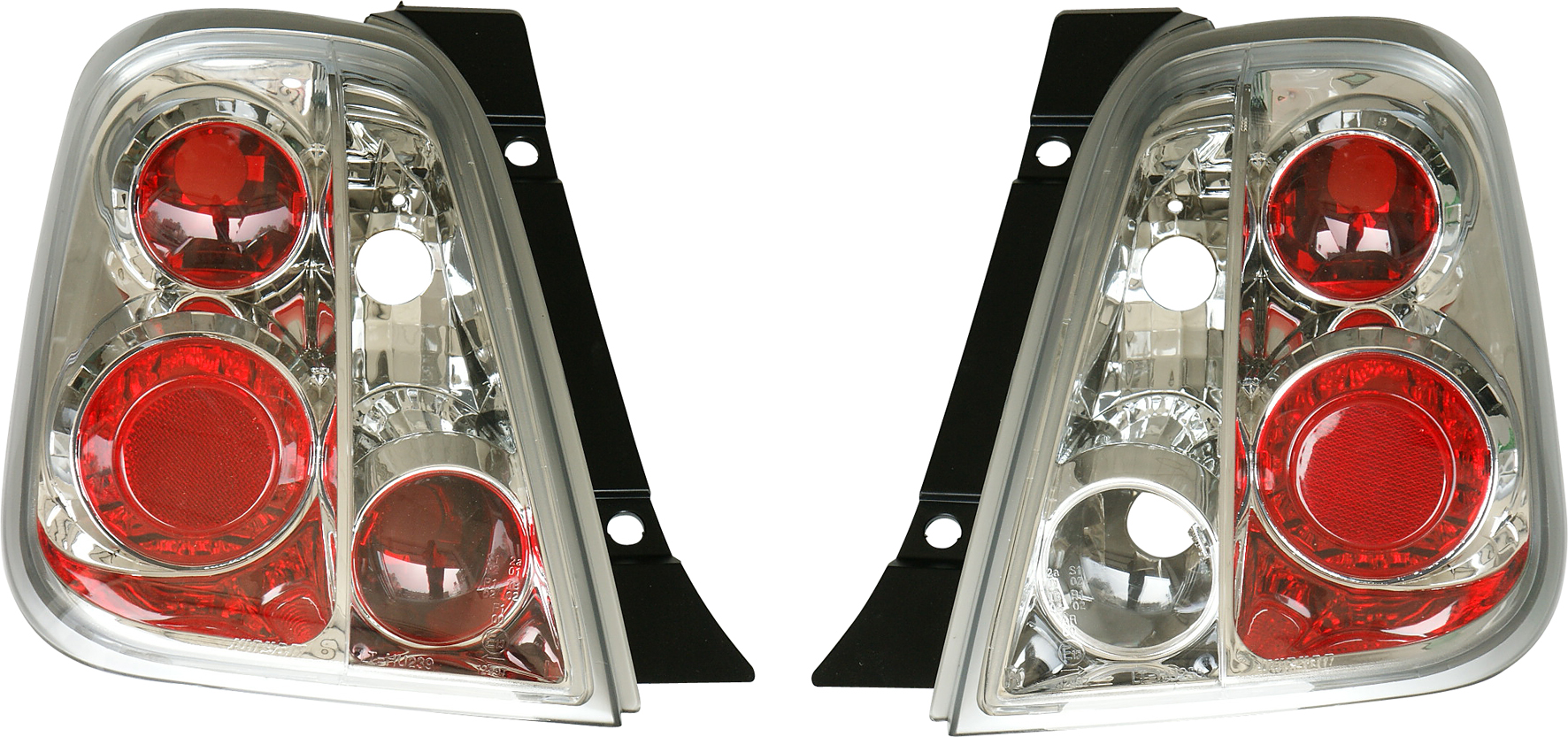 FIAT 500 07+ TAILLIGHTS CHROME V1