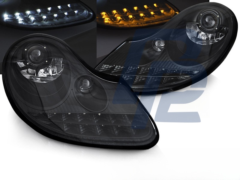 Headlights Daylight All Matt Black for Porsche Boxster 1996–2004 /911 996 - 5