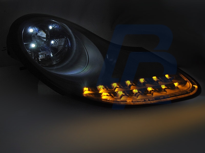 Headlights Daylight All Matt Black for Porsche Boxster 1996–2004 /911 996 - 3
