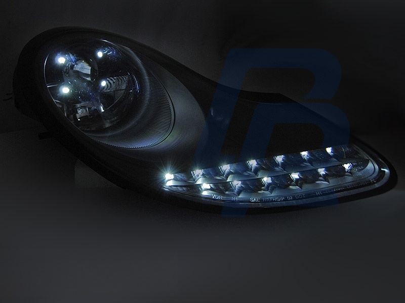 Headlights Daylight All Matt Black for Porsche Boxster 1996–2004 /911 996 - 2
