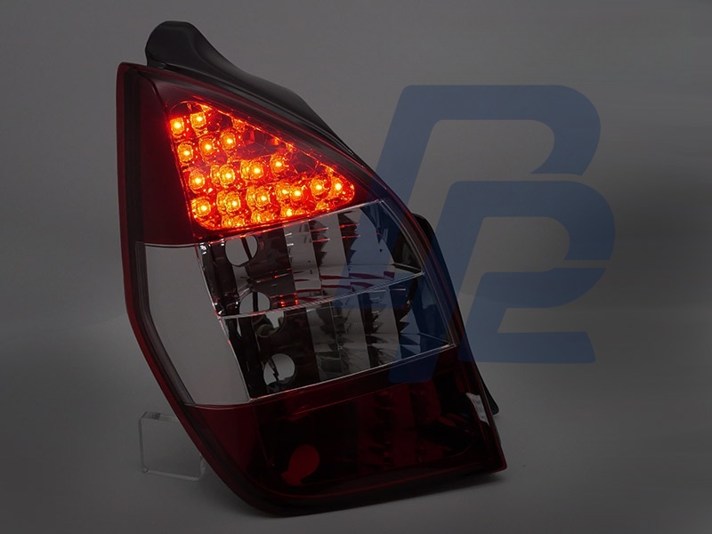 Tail Lights for Citroen C2 11.2003–2010 LED Red/Clear - 2