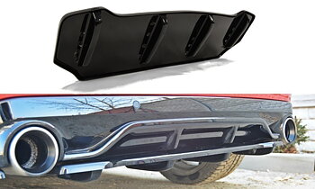 CENTRAL REAR SPLITTER PEUGEOT 308 II GTI (WITH VERTICAL BARS)