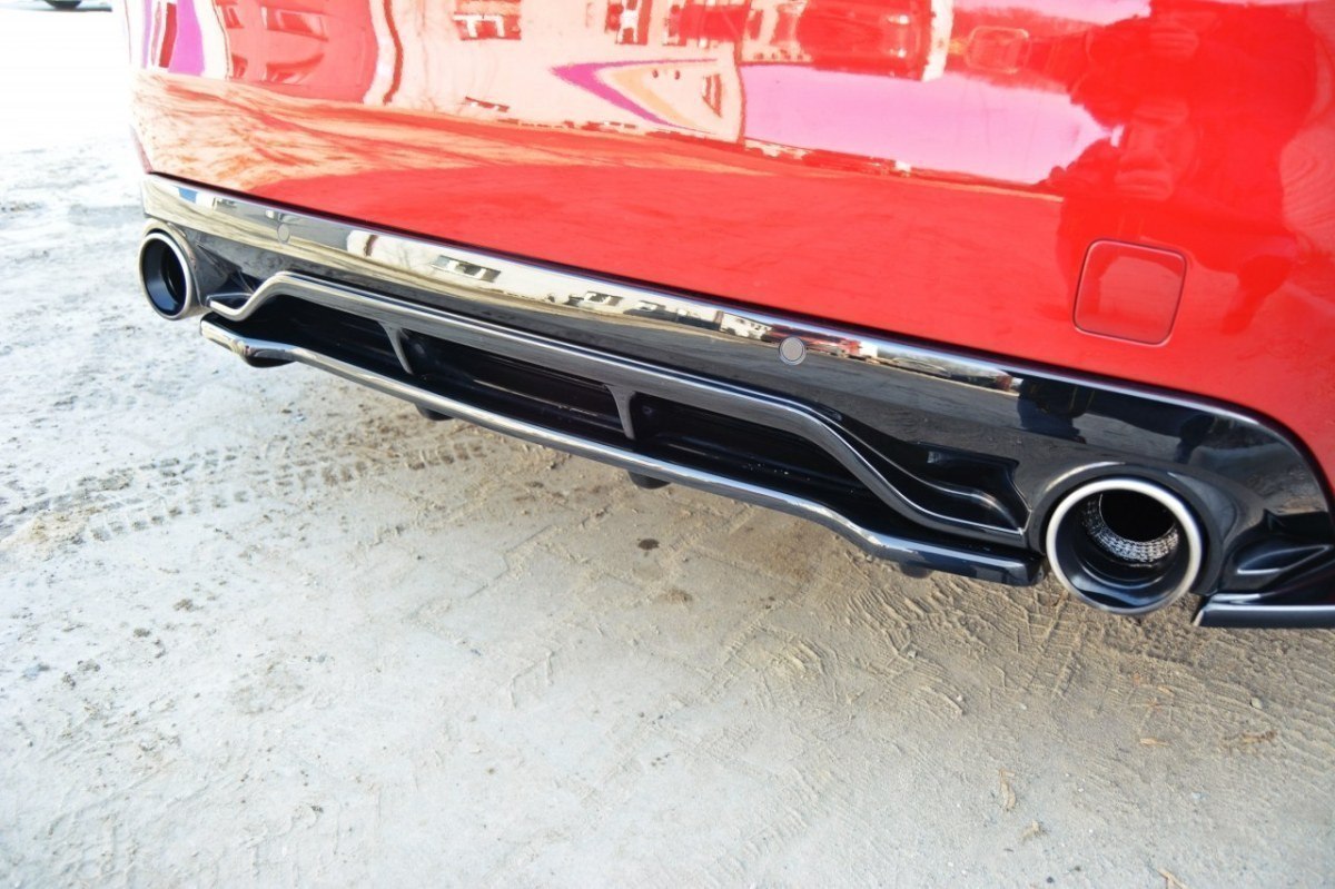 CENTRAL REAR SPLITTER PEUGEOT 308 II GTI (WITH VERTICAL BARS) - 2