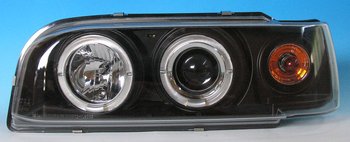 VOLVO 850 92-97 ANGEL EYE HEADLIGHTS BLACK V1