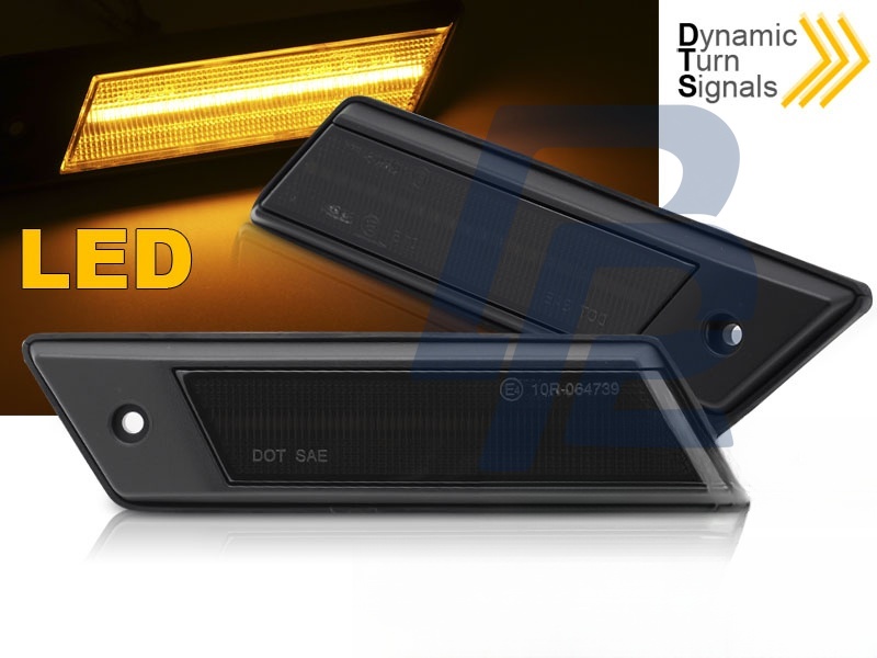 Side Indicators Smoked LED Sequential for BMW E30/E28/E24/E23 - 2