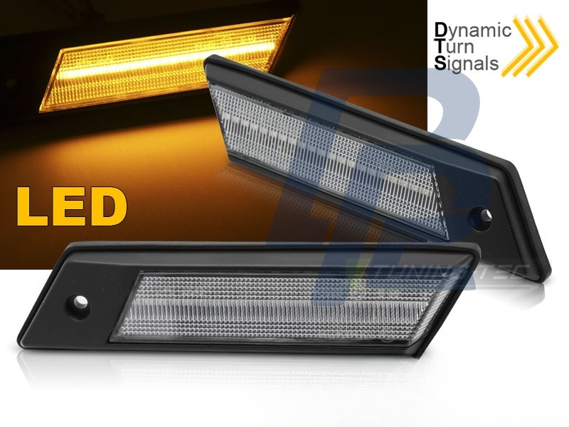 Side Indicators Chrome LED Sequential for BMW E30/E28/E24/E23 - 2