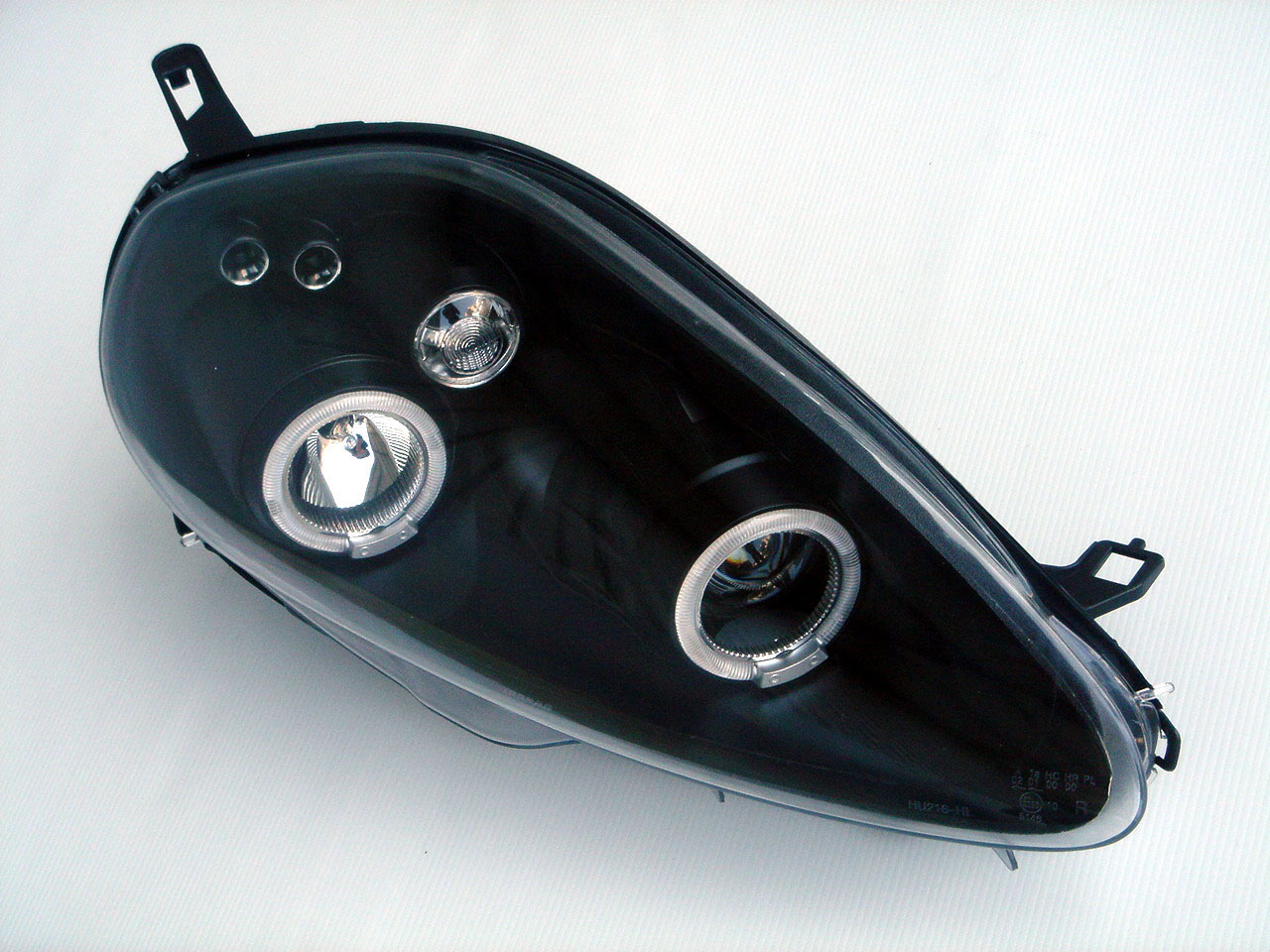 FIAT GRANDE PUNTO 05-07 ANGEL EYE STRÅLKASTARE SVARTA V1