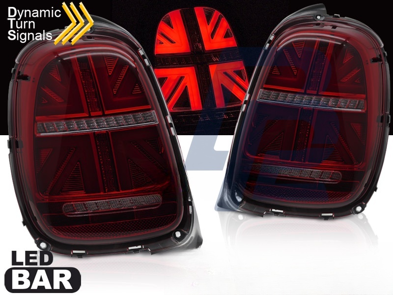 LED Tail Lights Red/Smoked Sequential for Mini Cooper F55 F56 F57 2014–2017 6-Pin - 4