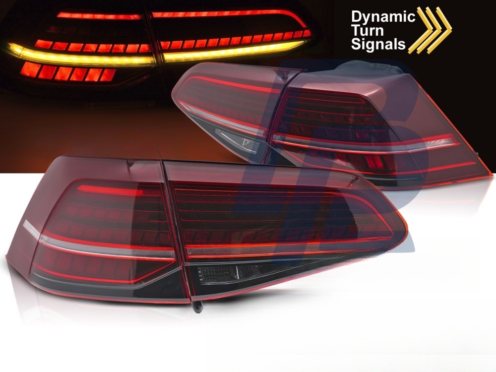 LED Tail Lights Red LED Sequential for VW Golf 7 2013–2019 - 6