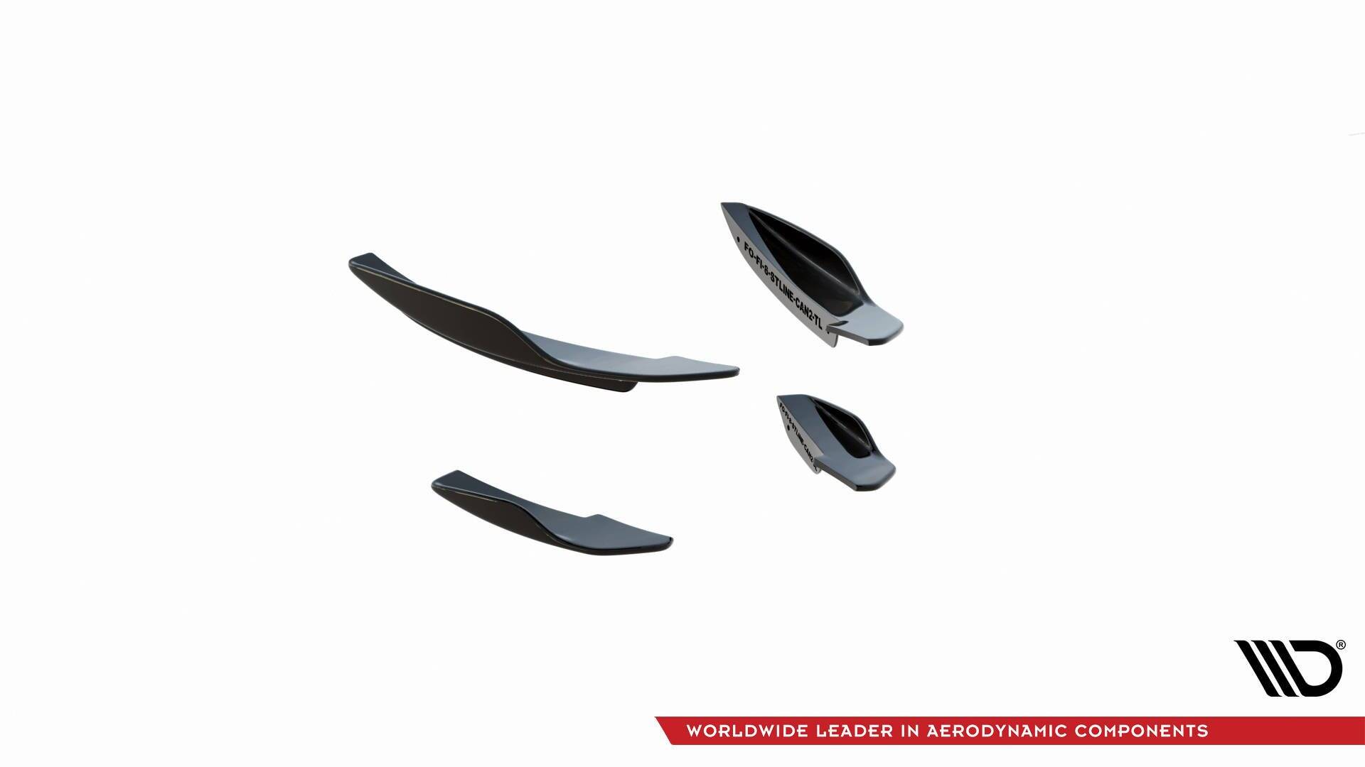 Front Bumper Wings (Canards) V.2 Ford Fiesta Mk8 ST / ST-Line - 5