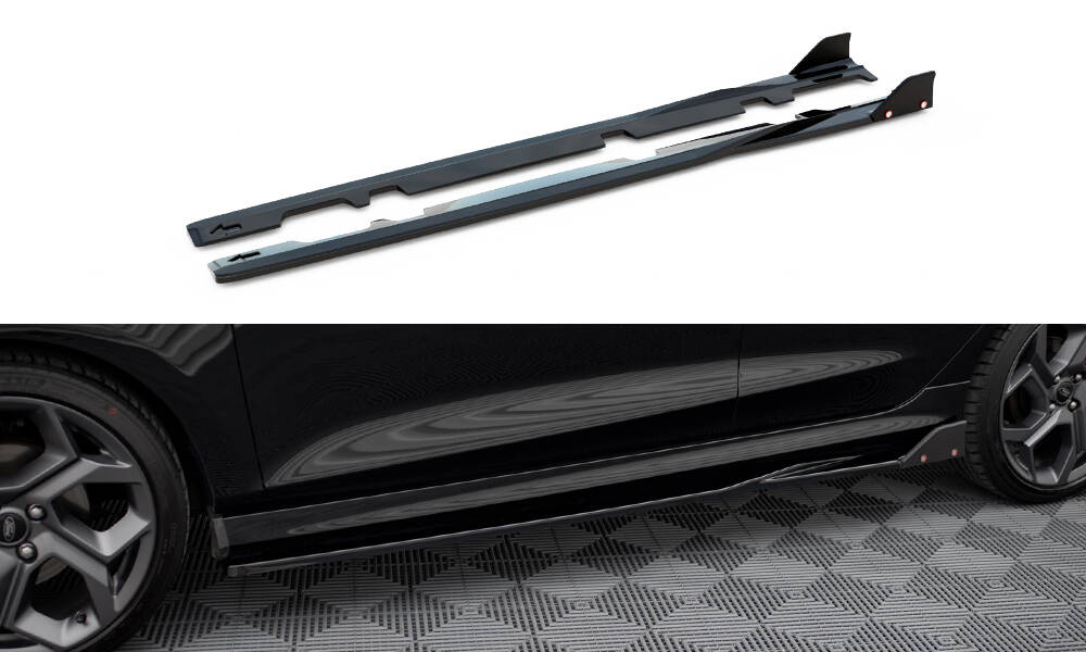 Side Skirts Diffusers V.2 + Flaps Ford Fiesta ST / ST-Line Mk8