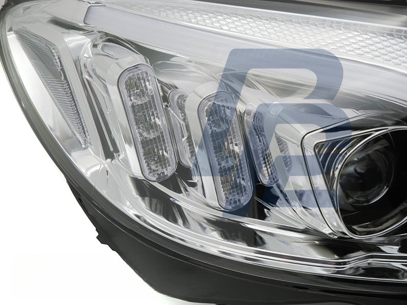 Headlights Tube LED Chrome for Mercedes W205 2014–2018 - 7