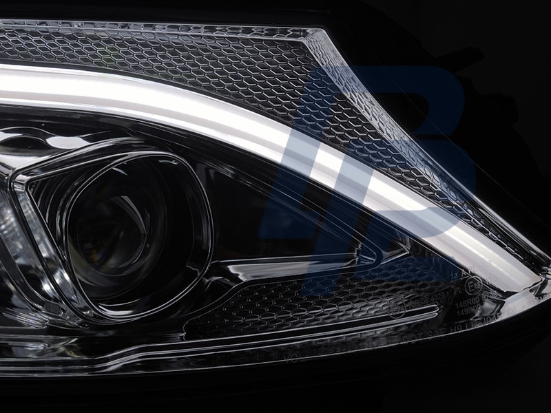 Headlights Tube LED Chrome for Mercedes W205 2014–2018 - 3