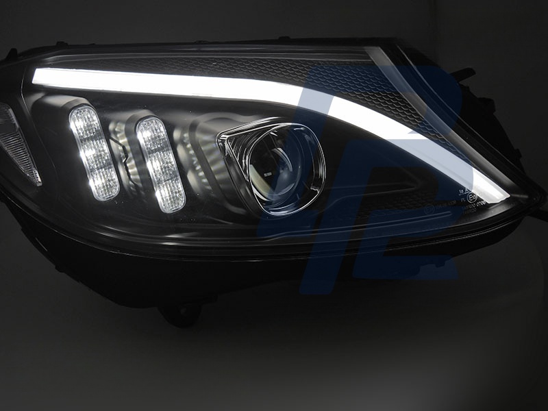 Headlights Tube LED Black for Mercedes W205 2014–2018 - 6