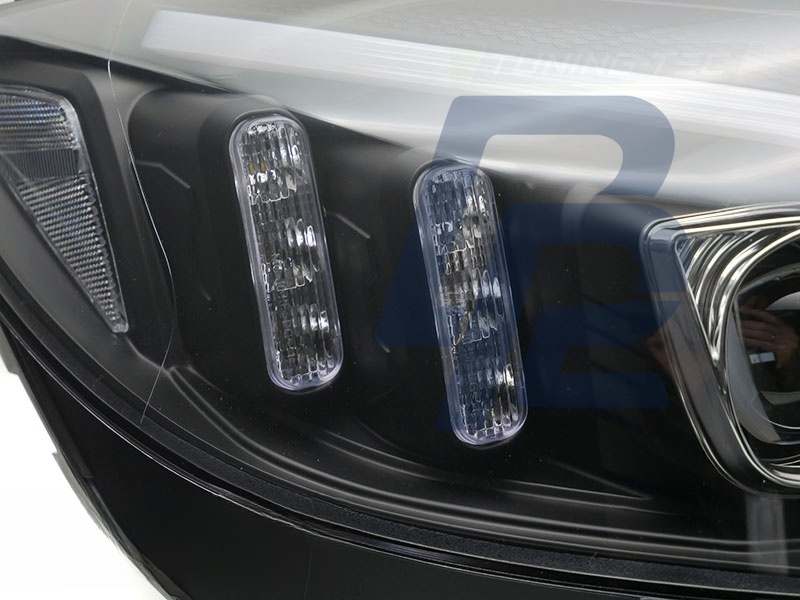 Headlights Tube LED Black for Mercedes W205 2014–2018 - 3