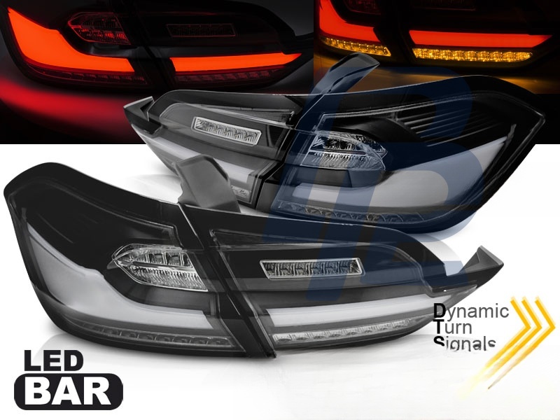 LED Tail Lights Black for Ford Fiesta MK8 2017–2021 Hatchback - 2