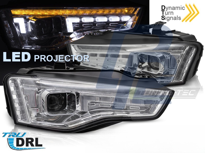LED Headlights LED Chrome Sequential for Audi A5 2011–2016 - 2