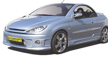 PEUGEOT 206 99- FIBERGLASS EYEBROWS [CARCEPT]