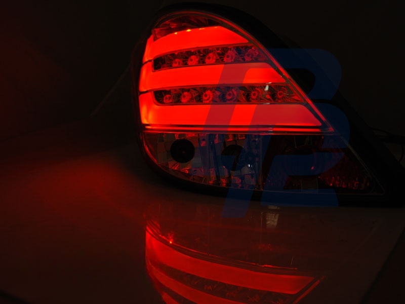 Tail Lights for Peugeot 207 3D/5D 2006–2009 Red/Smoked LED Bar - 4