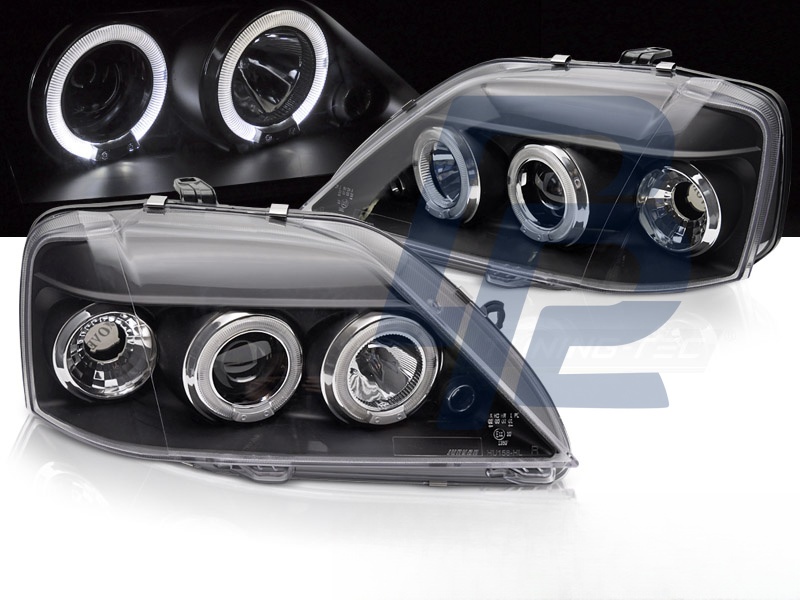 Headlights for Dacia Logan 2004–2008 Angel Eyes Black - 2