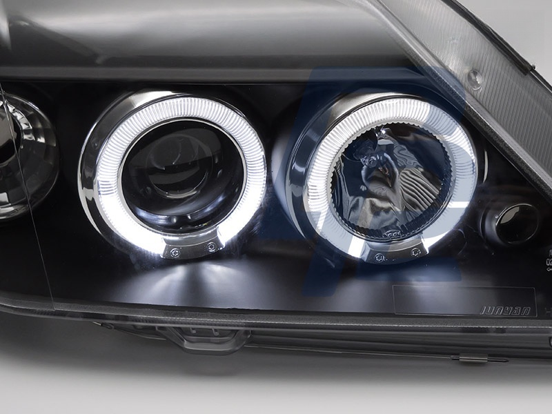 Headlights for Dacia Logan 2004–2008 Angel Eyes Black - 6
