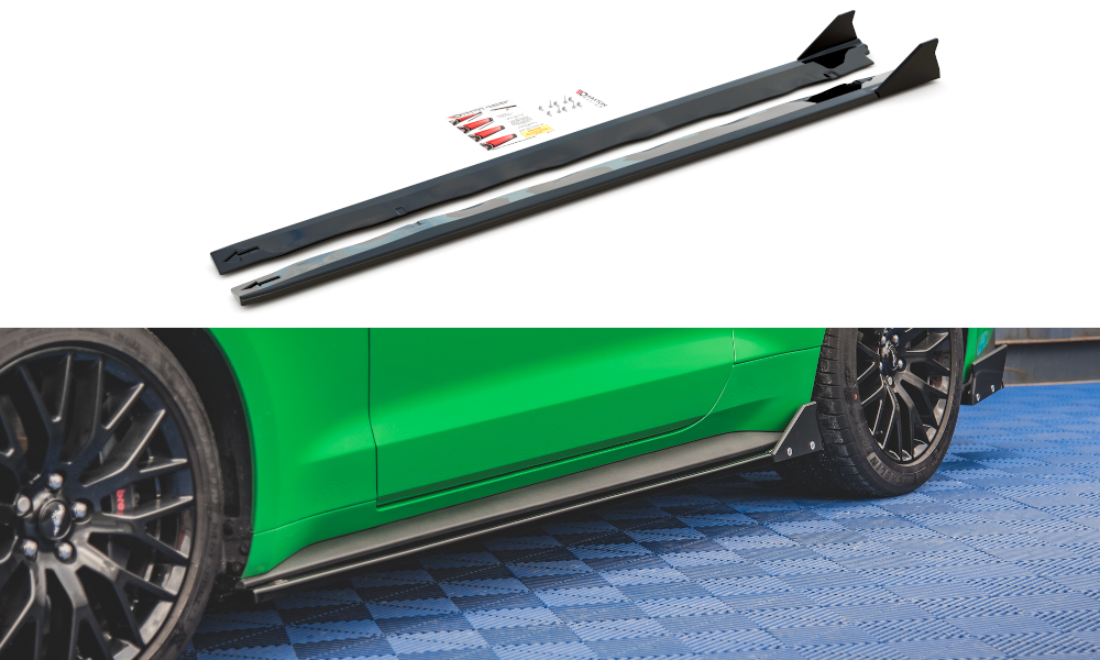 Side Skirts Diffusers + Flaps Ford Mustang GT Mk6 Facelift (2017-)