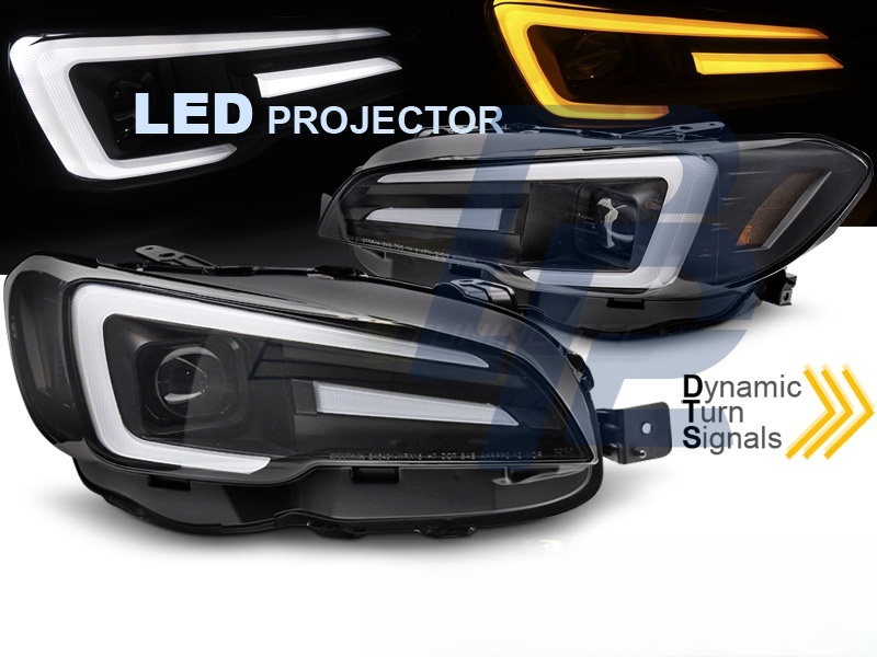 LED Headlights DRL Black for Subaru WRX 2014–2022 - 5