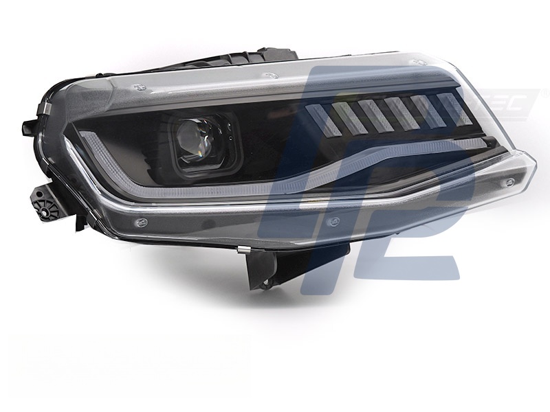 Headlights for Chevrolet Camaro 16-18 HID Sequential Black - 2