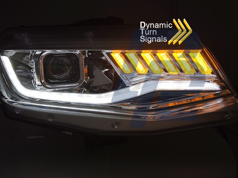 Headlights for Chevrolet Camaro 16-18 HID Sequential Chrome - 3