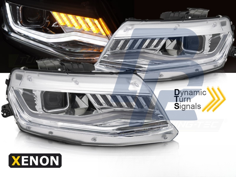 Headlights for Chevrolet Camaro 16-18 HID Sequential Chrome - 2