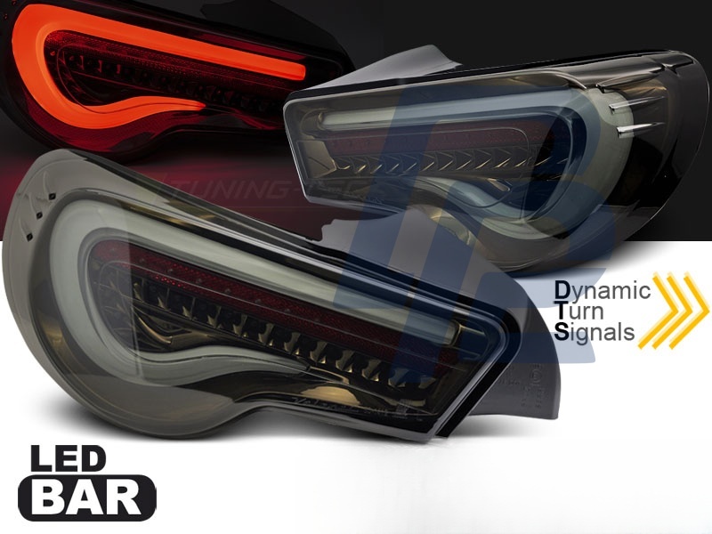 Tail Lights for Toyota GT86 2012–2021 LED Bar Smoked Sequential - 3