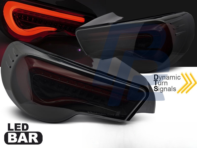 Tail Lights for Toyota GT86 2012–2021 LED Bar Black/Smoked Red Sequential - 7