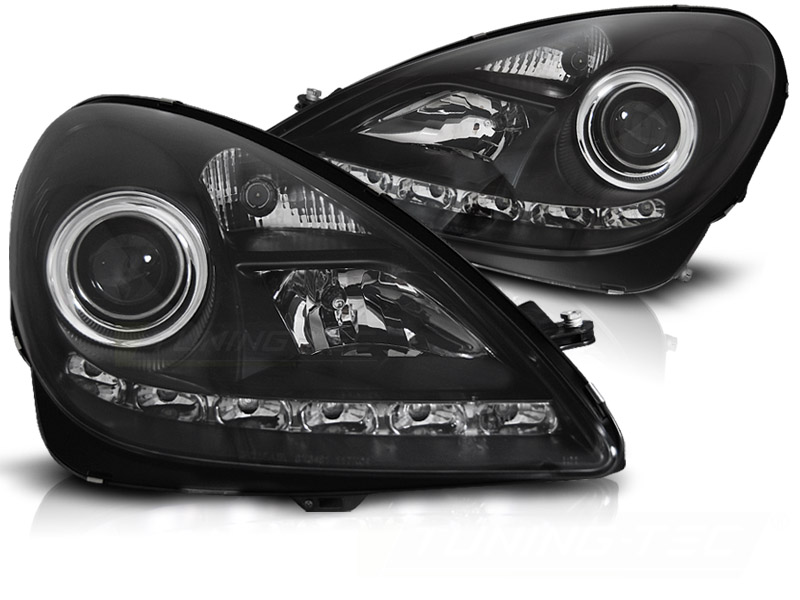 XENONSTRÅLKASTARE DRL SVART TILL MERCEDES R171 SLK 2004-2011