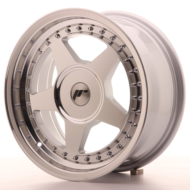 JAPAN RACING JR6 16X7 ET20-35 BLANK MACH SILVER
