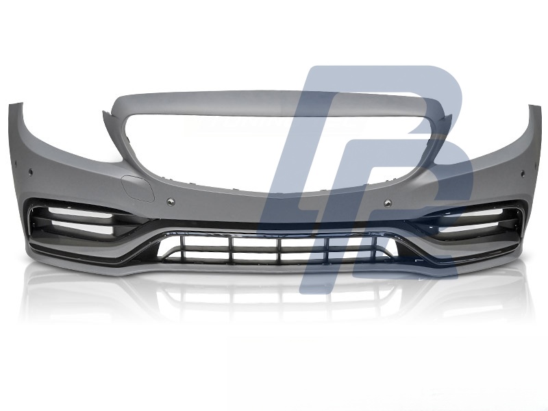 Sport Front Bumper Black for Mercedes W205 2018–2021 - 5