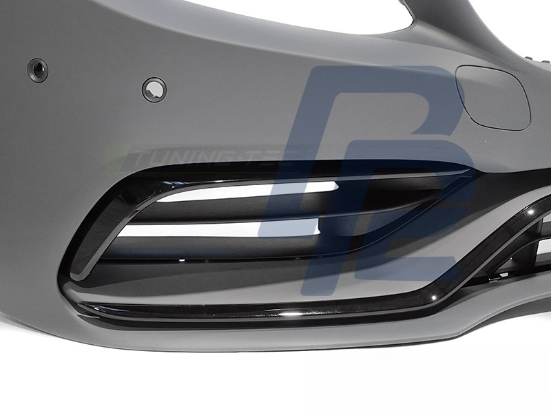 Sport Front Bumper Black for Mercedes W205 2018–2021 - 2