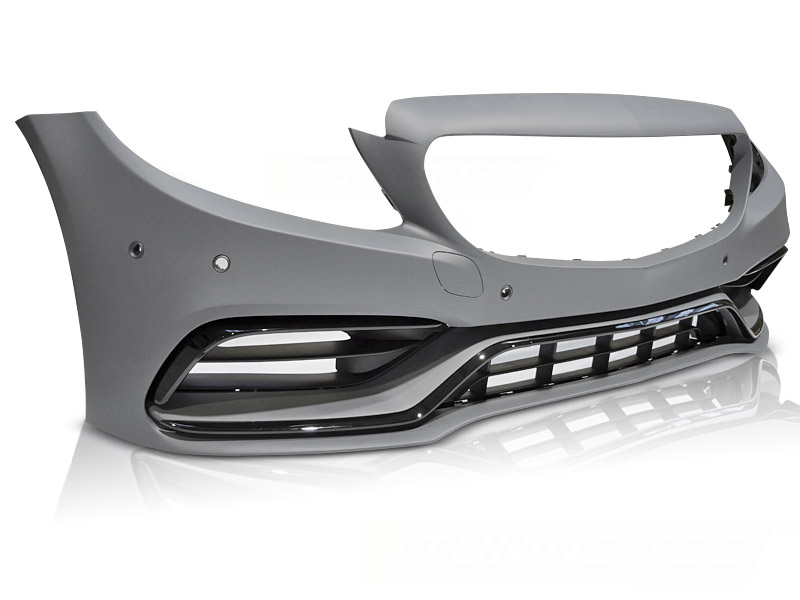 Sport Front Bumper Black for Mercedes W205 2018–2021