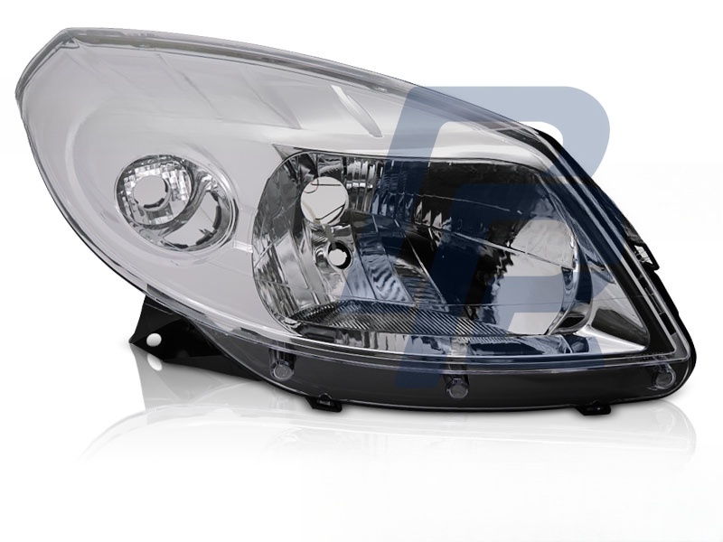 Headlight Chrome Right Side TYC for Dacia Sandero 2008–2012 - 2