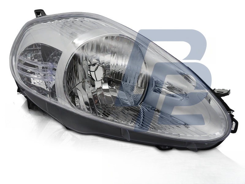 Headlight Chrome Right Side TYC for Fiat Grande Punto 2005–2008 - 2