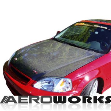 HONDA CIVIC 96-98 AEROWORKS CARBON OEM HOOD