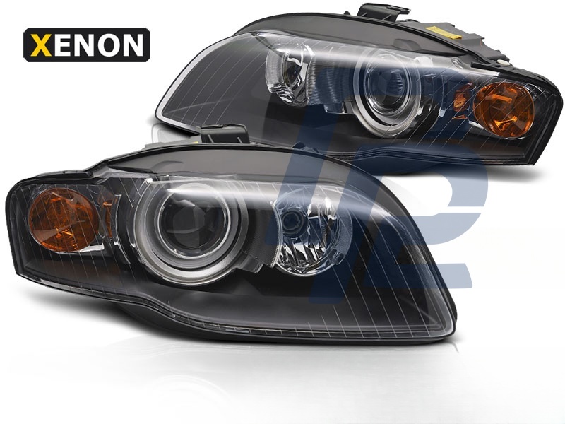 Xenon Headlights Black for Audi A4 B7 2004–2008 - 5