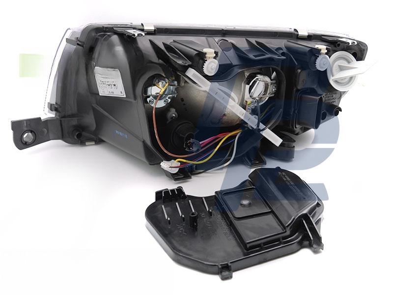 Headlight Black Right Side TYC for Skoda Fabia 1999–2007 - 5