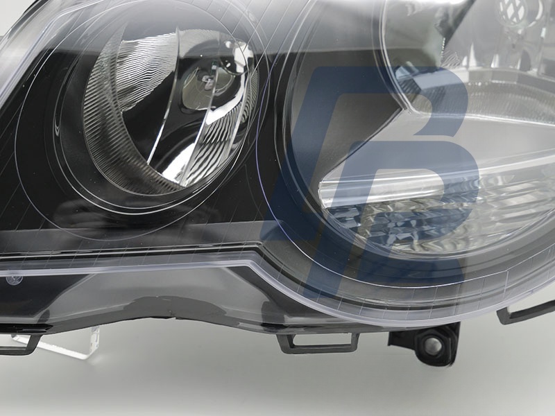 Headlight Black Left Side TYC for VW Polo 9N3 2005–2009 - 2