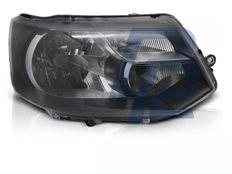 Headlight Black Right Side TYC for VW T5 2010–2015 - 5
