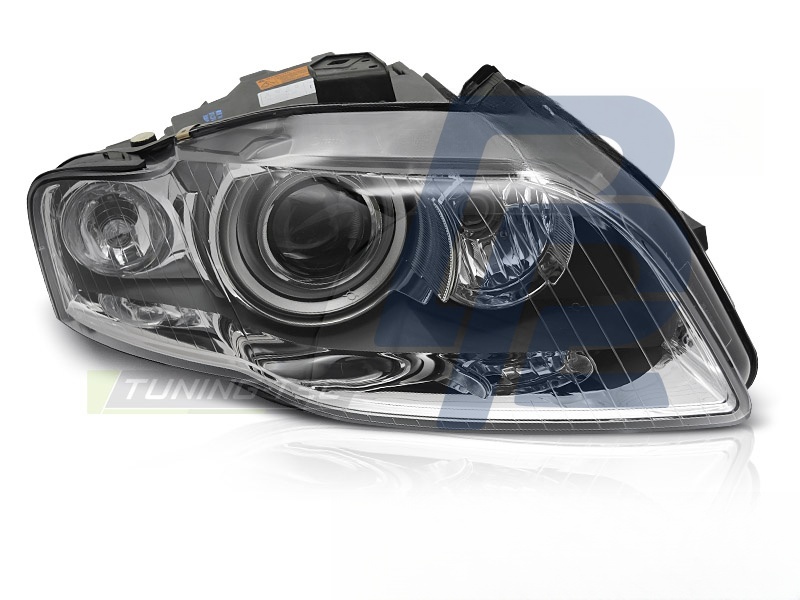 Xenon Headlight Chrome Right Side TYC for Audi A4 B7 2004–2008 - 6
