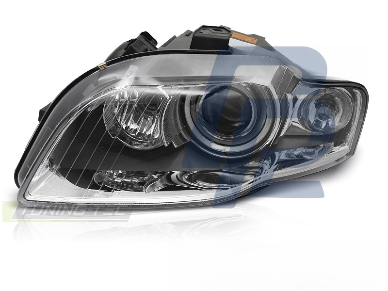 Xenon Headlight Chrome Left Side TYC for Audi A4 B7 2004–2008 - 4