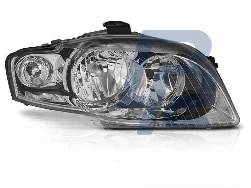 Headlight Chrome Right Side TYC for Audi A4 B7 2004–2008 - 4