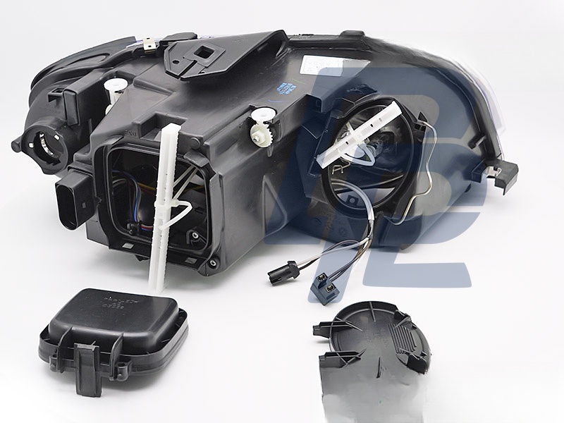 Headlight Black Left Side TYC for Audi A3 8P 2003–2008 - 4