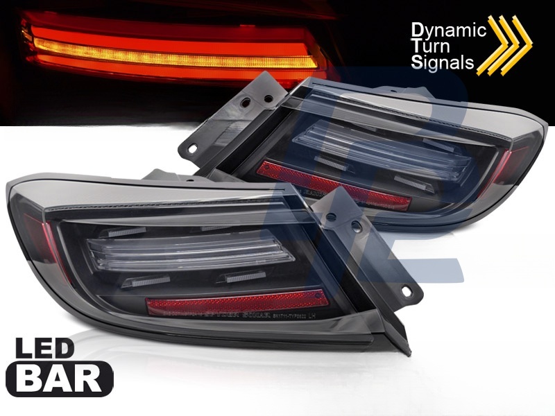 LED Bar Tail Lights Black Sequential for Toyota GR86 2021– - 2