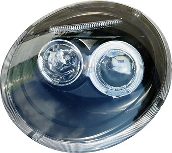 VW NEW BEETLE ANGEL EYE HEADLIGHTS BLACK V1